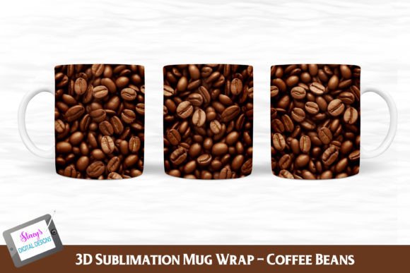 Download 3D Coffee Bean Mug | 3D Mug Sublimation - 3d mug sublimation Collection