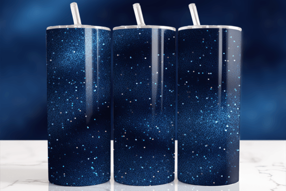 Download Deep Galaxy Blue Glitter Tumbler Wrap - Galaxy Collection