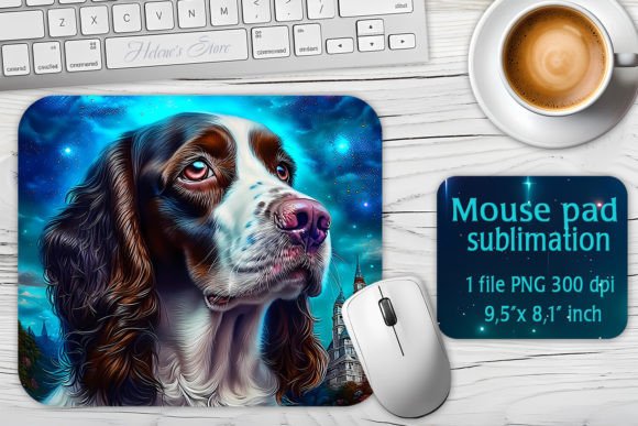Download Galaxy Dog Sublimation Design Mouse Mat - Galaxy Collection