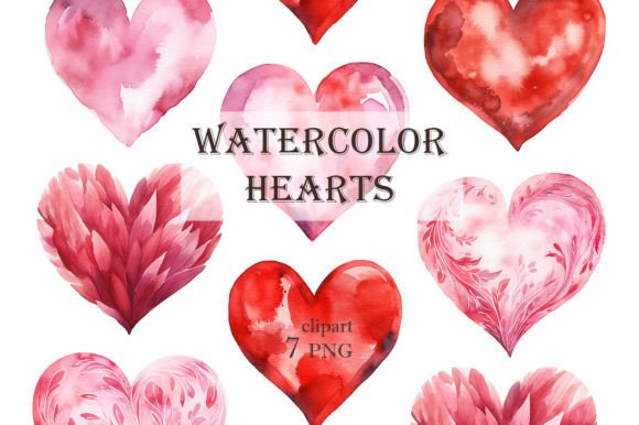 Download Watercolor Hearts - Watercolor hearts Collection