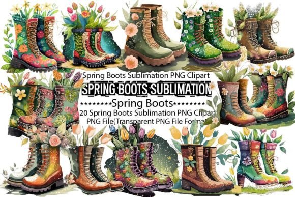 Download Spring Boots Sublimation Bundle - Spring Collection