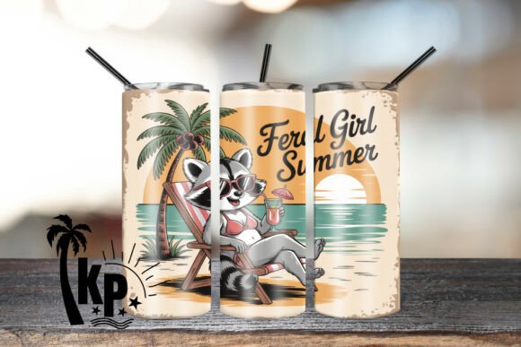 Download Feral Girl Summer Tumbler Wrap PNG - Summer tumbler Collection