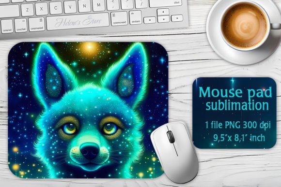 Download Galaxy Dog Sublimation Design Mouse Mat - Galaxy Collection