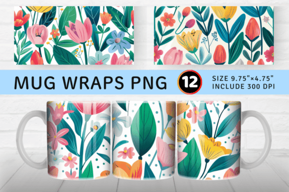 Download Spring Flower Mug Wrap Sublimation - Spring Collection