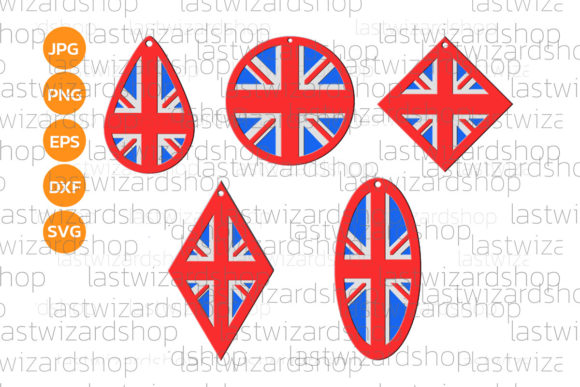 Download UK Flag Earrings Svg, United Kingdom - Uk flag Collection