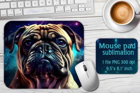 Download Galaxy Pug Dog Sublimation Mouse Mat PNG - Galaxy Collection