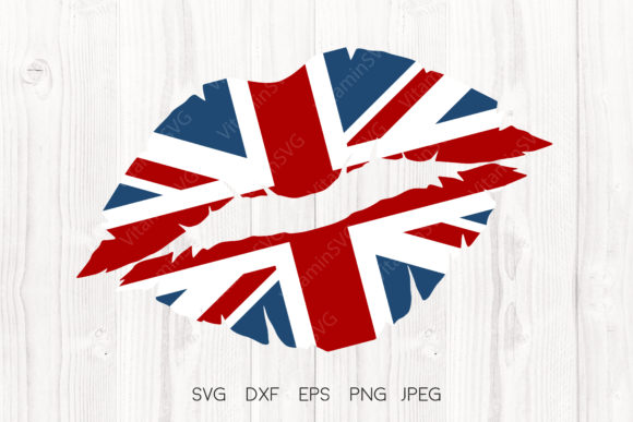 Download UK Flag Girl Lips Kiss - Uk flag Collection