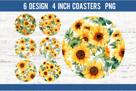 Download Sunflower Round Coaster Sublimation - Premium Resources