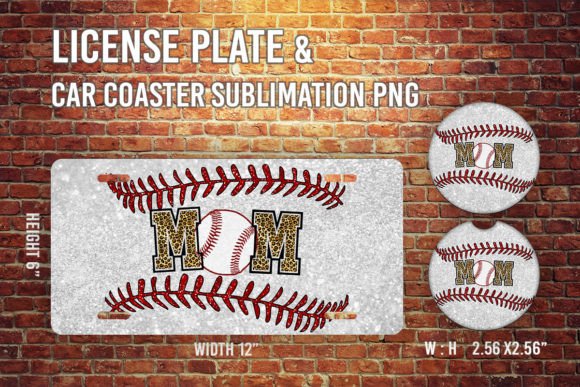 Download Baseball MOM License Plate Car Coaster2 - Premium Bundle
